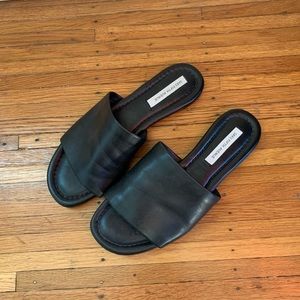 Saks leather slides